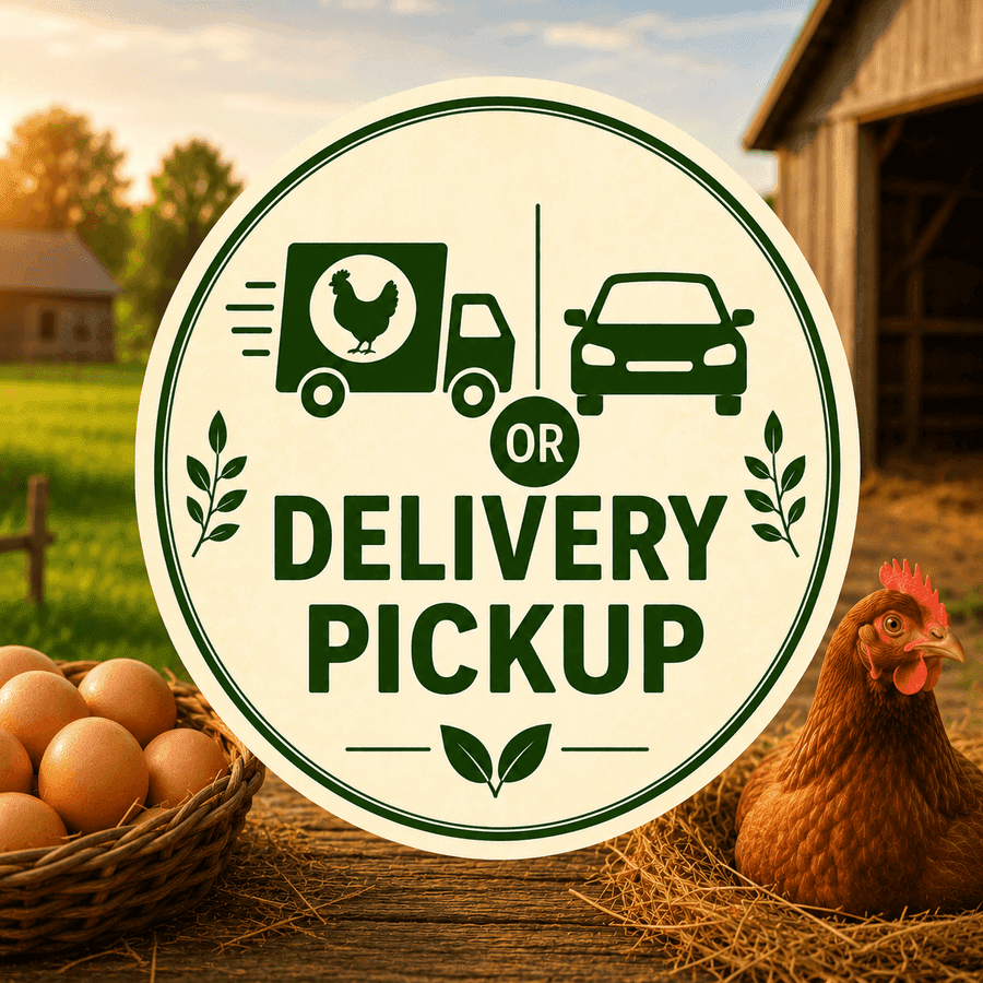 Egg delivery and farm pickup at ANJL Animal Farm
